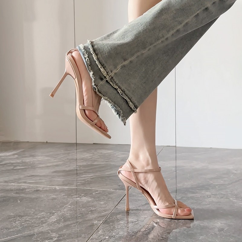 Sandal Strappy Heeled - 스틸레토 샌들 여성 샤 원 워드