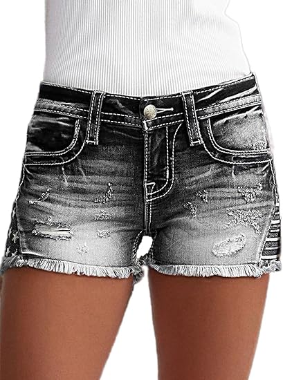 【HME】청바지 |   이 하이웨이스트 데님 팬츠로 당 - Shorts Denim Frayed 리뷰 및 가격