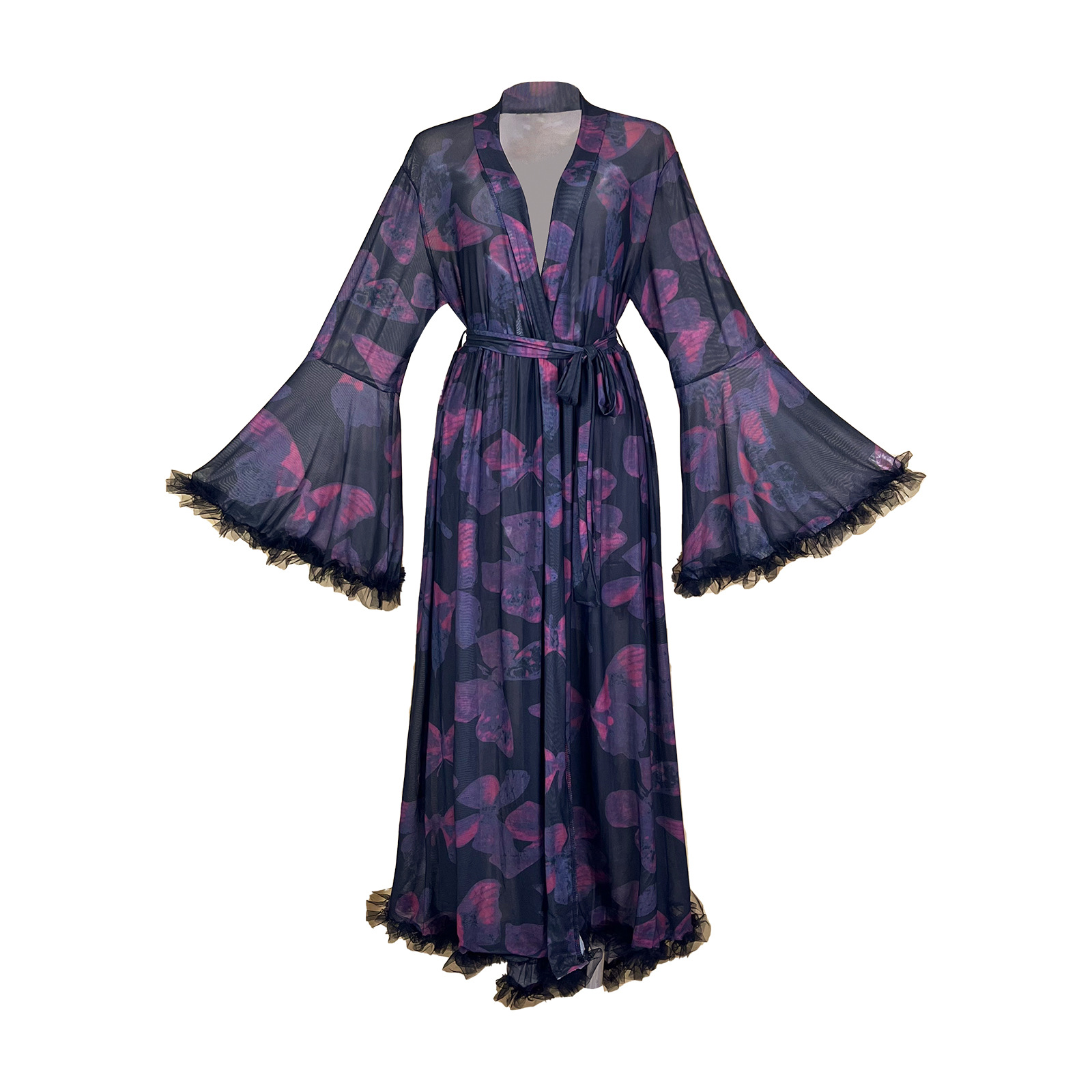 여름 시스루 프린트 메쉬 로브 플로럴 프레이드 엣지 롱 - Kimono Sheer Floral 리뷰 및 가격