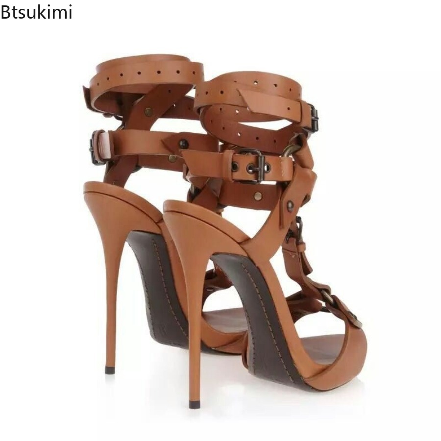 섹시한 원형 크로스 스트랩 글래디에이터 샌들 스틸레토  - Sandal Strappy Heeled 리뷰 및 가격