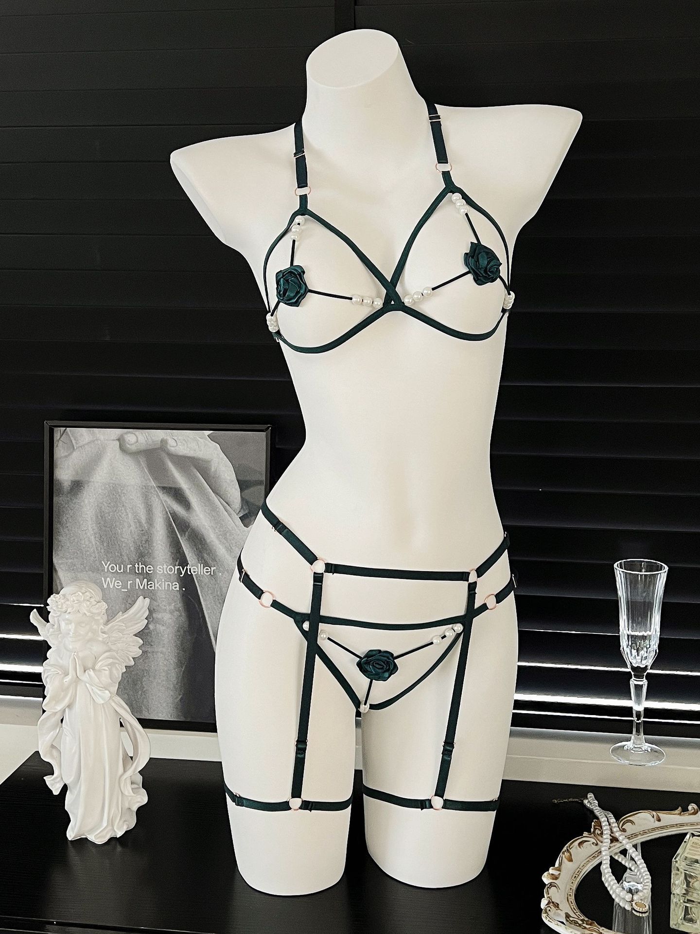 3종 세트 진주 장식 섹시 브라 세트 여성 브라렛 소녀 - Bralette Triangle Set 리뷰 및 가격