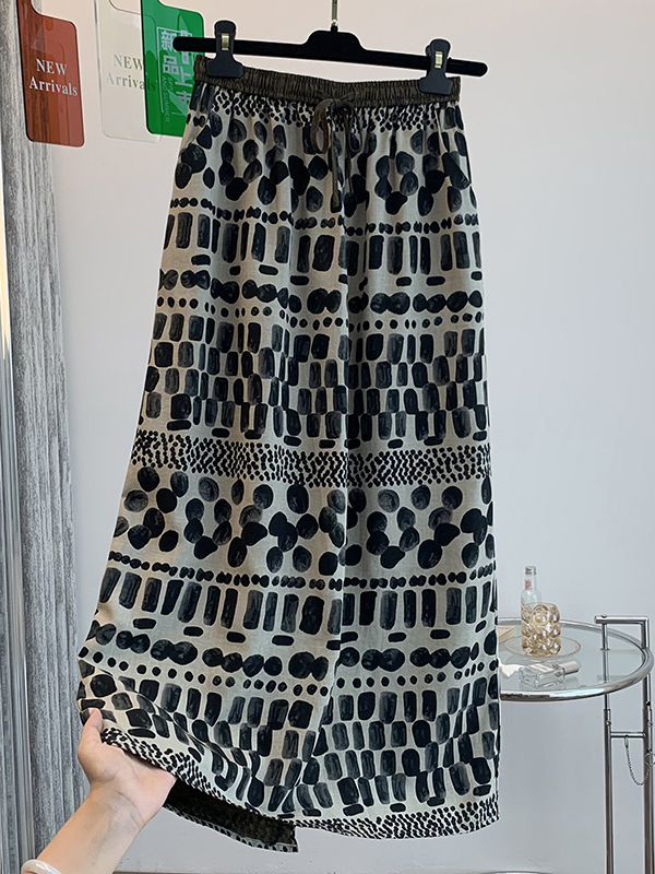 레트로 플로럴 프린트 루즈핏 가벼운 여름 미디 스커트  - Midi Skirt Floral 리뷰 및 가격