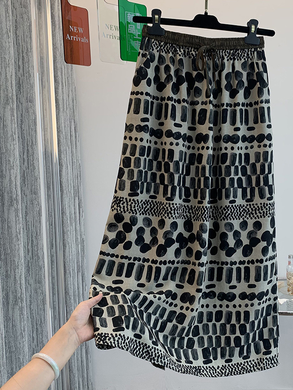 레트로 플로럴 프린트 루즈핏 가벼운 여름 미디 스커트  - Midi Skirt Floral 리뷰 및 가격