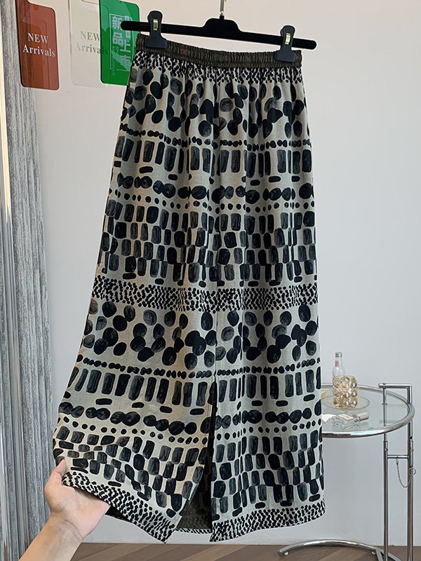 레트로 플로럴 프린트 루즈핏 가벼운 여름 미디 스커트  - Midi Skirt Floral 리뷰 및 가격