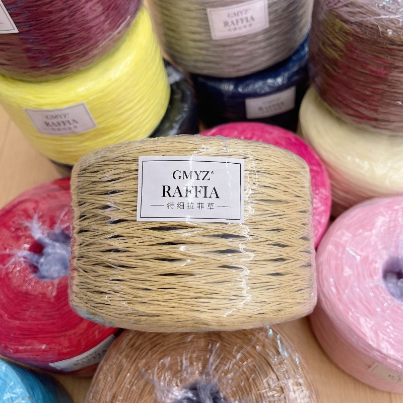핸드 뜨게 모자 가방용 얇은 플랫 라피아 원사, 수공예 - Crochet Bag Raffia 리뷰 및 가격