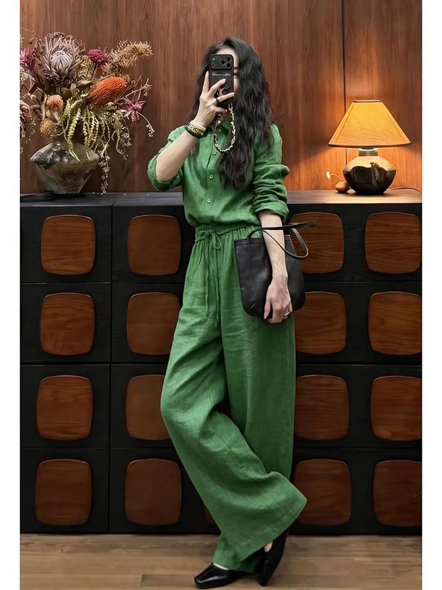 루즈핏 린넨 셔츠와 와이드 레그 팬츠 투피스 세트 한국 - Linen Pant Wide 리뷰 및 가격