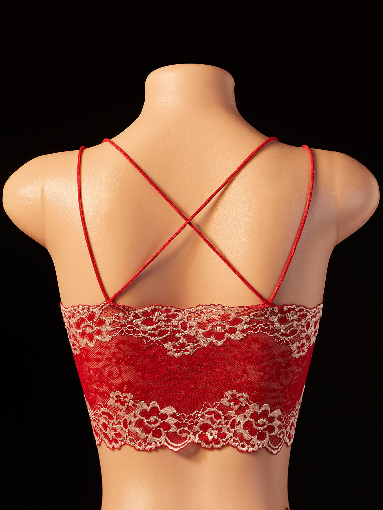컬러블록 레이스 란제리 세트 시스루 딥 V 브라렛 크리 - Bralette Triangle Set 리뷰 및 가격